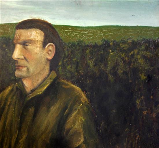 Alan Parker Portrait of a gentleman in a landscape, 24.5 x 26in.